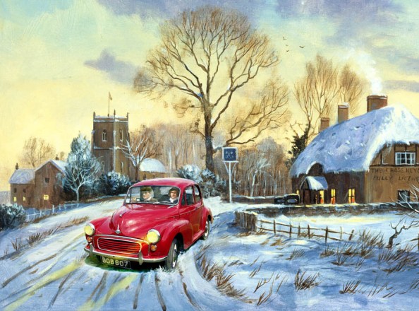 Christmas Cards-Moggies Christmas Tipple 