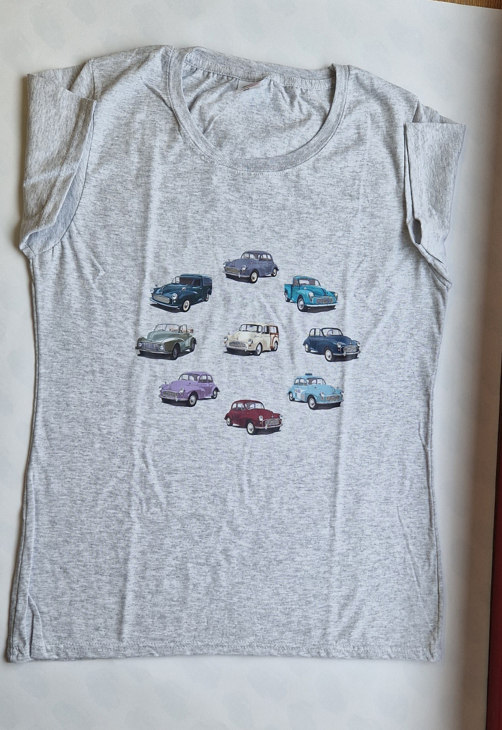 Ladies Fit Car Print T Shirt