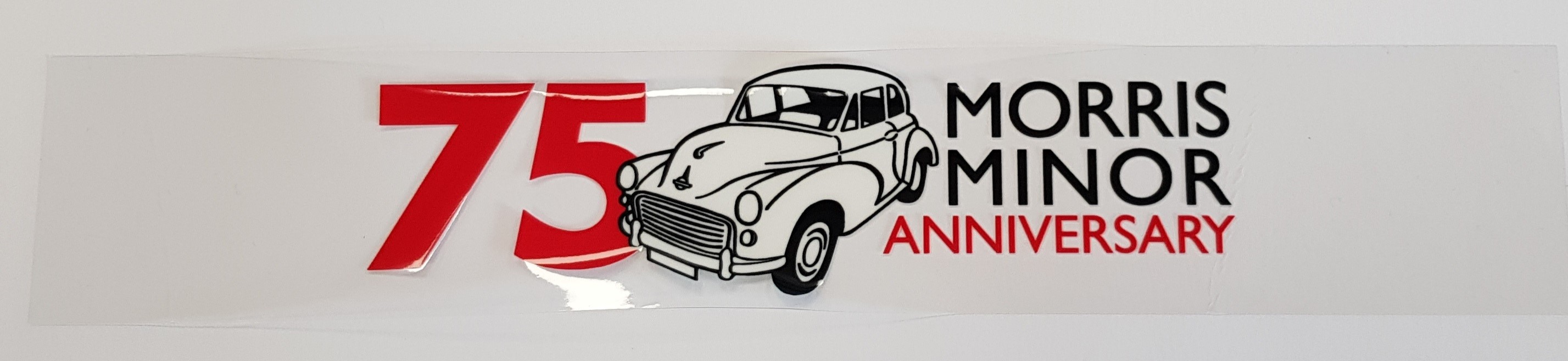 Sticker-75 year Morris Minor Anniversary