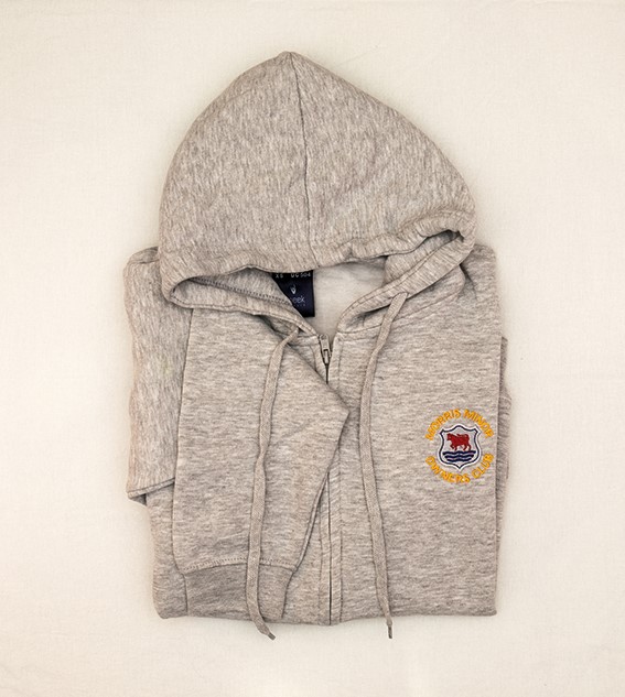 Zipped Hoodie Grey Heather